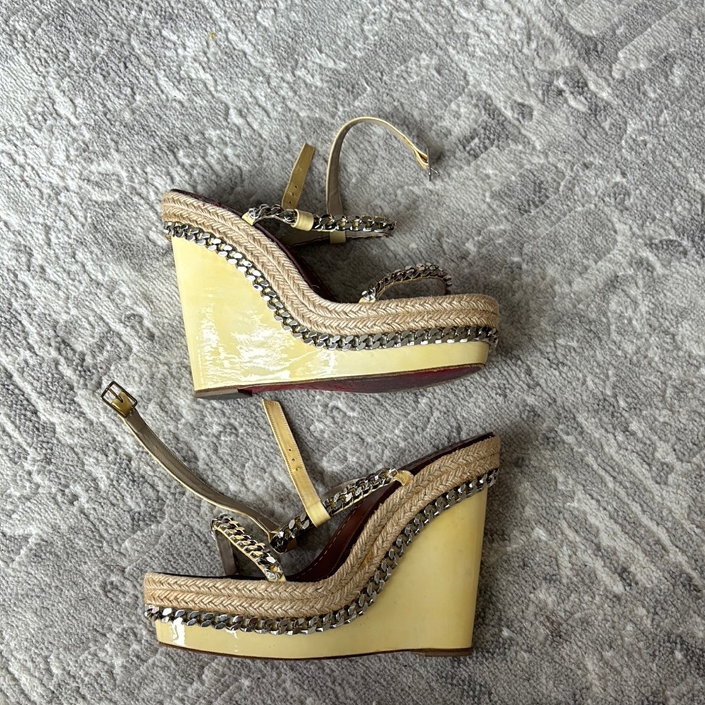 Christian Louboutin Yellow Wedges
